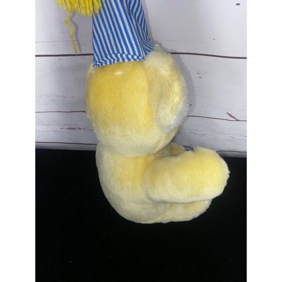 Vintage Animal Fair Teddy Bear Yellow Plush Sleeping Cap Star Moon‎ - Picture 2 of 7